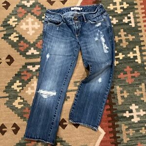 Abercrombie & Fitch Women's Blue Distressed Jeans